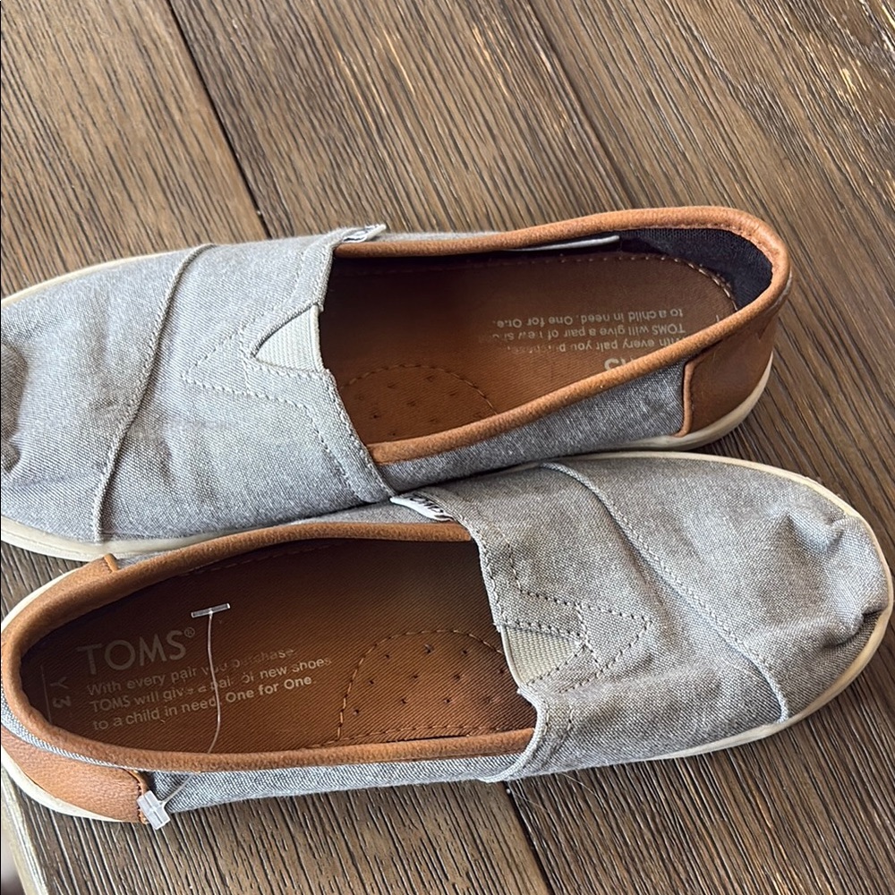 TOMS Gray Slip-On Loafers